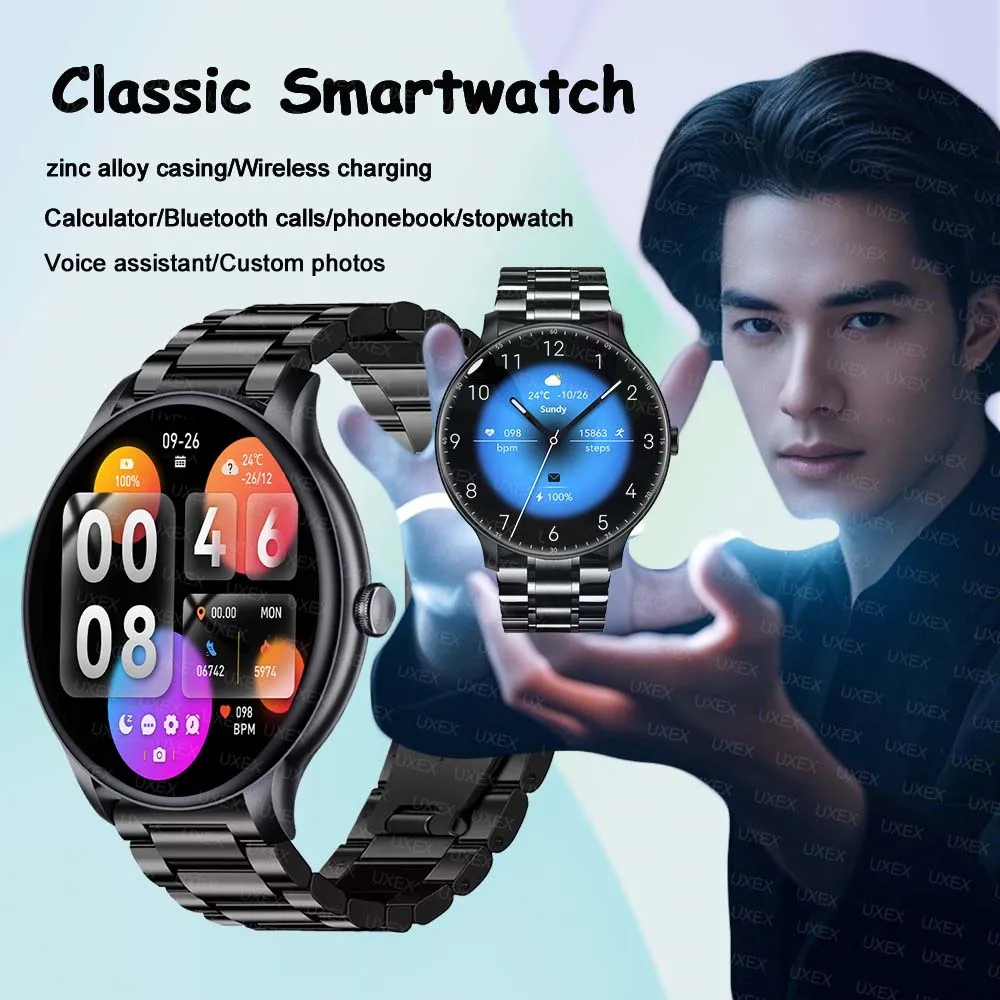 ساعة ذكية عصرية للرجال 1.52 HD بلوتوث مكالمة هدية الكريسماس AI صوت الصحة تتبع الذكية لتقوم بها بنفسك وجوه متعددة الوظائف للسيدات