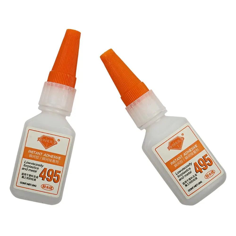 JIAOSHUILAO 495 20ML Perekat Karet PVC Kayu Keras Ikatan Lem Super Instan Transparan