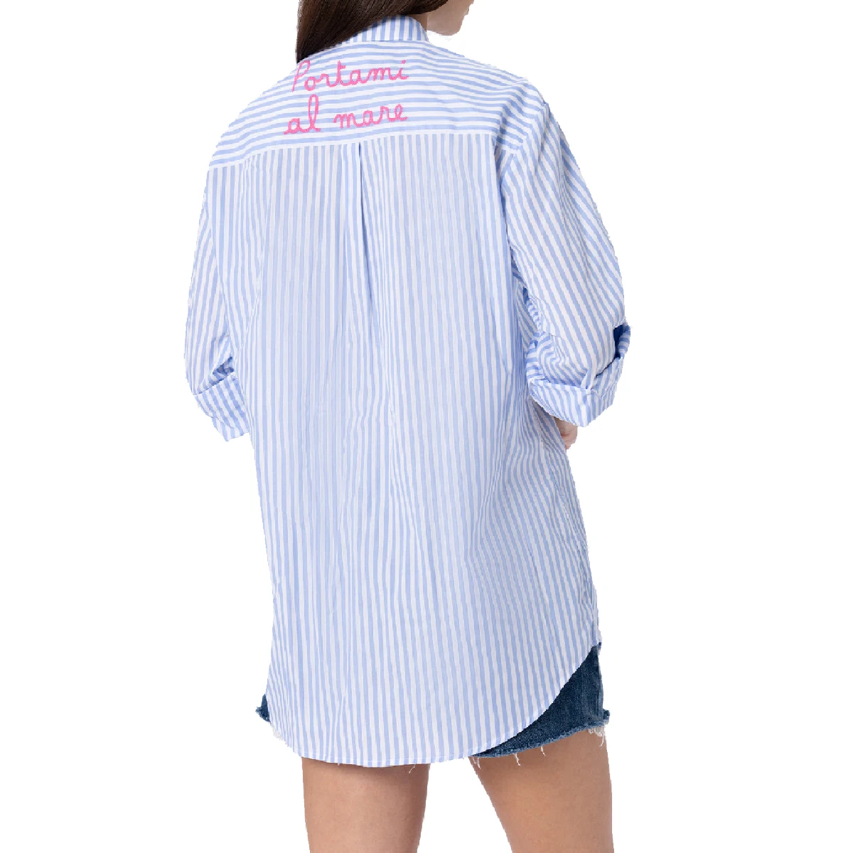 Camicia a righe da donna retrò Saint Barth Camicia nuova da donna alla moda Top Abbigliamento casual da donna per giovani Camicetta ampia autunnale