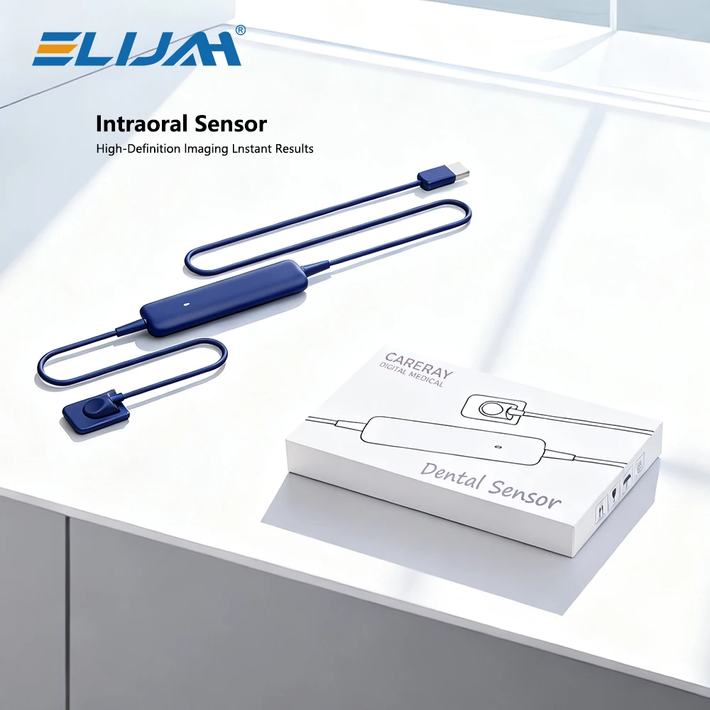 ELIJAH Dental Digital Sensor Ultra-thin Fast Transmission RVG X Ray Sensor IP68 Grade 3m Cable Imaging System Dentist Equipment