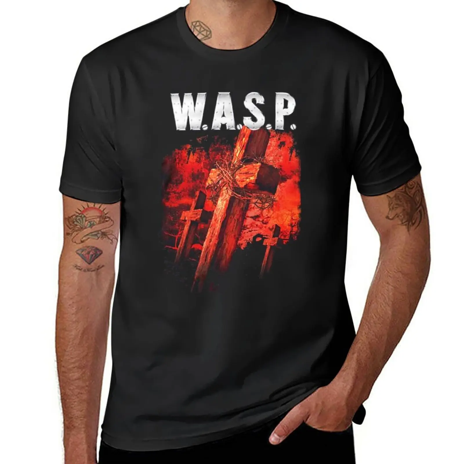 New WASP Band Golgotha T-Shirt graphics t shirt Tee shirt mens graphic t-shirts