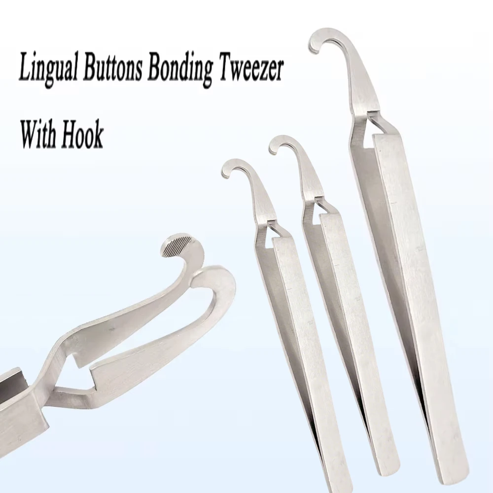 

Lingual Button Holder Tweezer High Quality Stainless Steel Orthodontic Instrument for Dental Surgery and Wire Manipulation