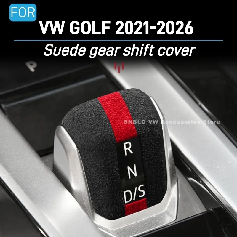 

For VW GOLF 2021-2026 Accessories Suede Gear Shift Cover Gear Lever Cover