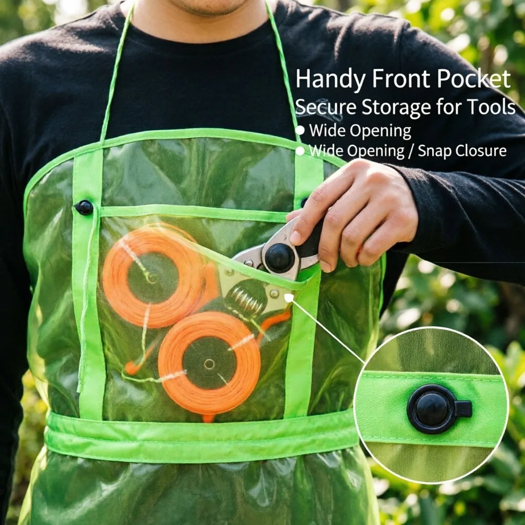 Waterproof Mesh Gardening Apron Protective, Grass Trimmer Shield Adjustable Lawn, Mower Weeding Cutting Apron Garden, Workwear