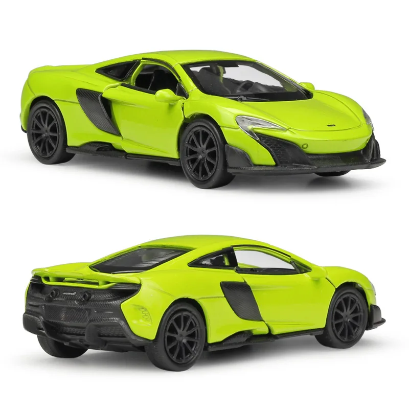 WELLY-MCLAREN 675 LT Coupe Car Model, Simulado Liga Brinquedos, Pullback McLaren Collection, Presentes Meninos, Decoração, Novo, 1:36