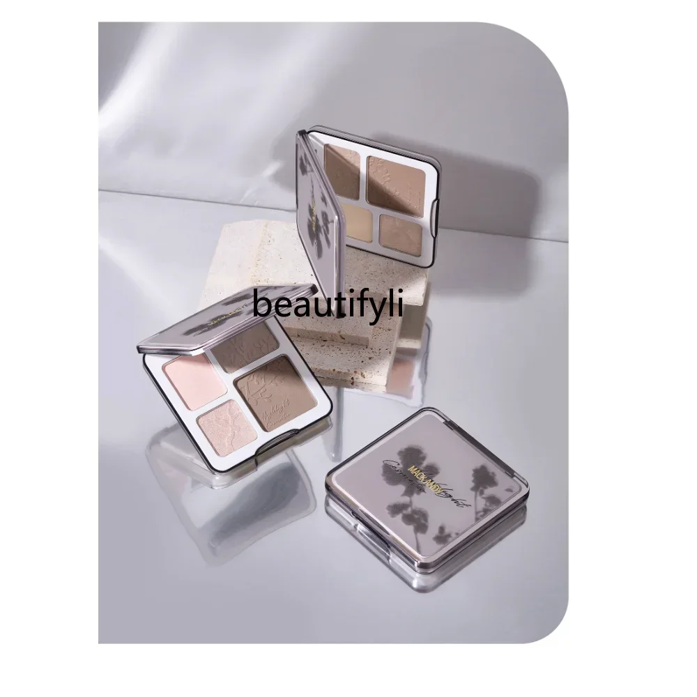 L11 yj Highlight Contour Compact Face Brightening Thin and Glittering Face Matte Shadow Nose Shadow Three-in-One Makeup Palette