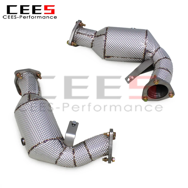 

Cees выхлопная труба для Audi Q7 3.0T 2011-2021 выхлопная система из нержавеющей стали с высоким расходом водосточная труба с катализатором