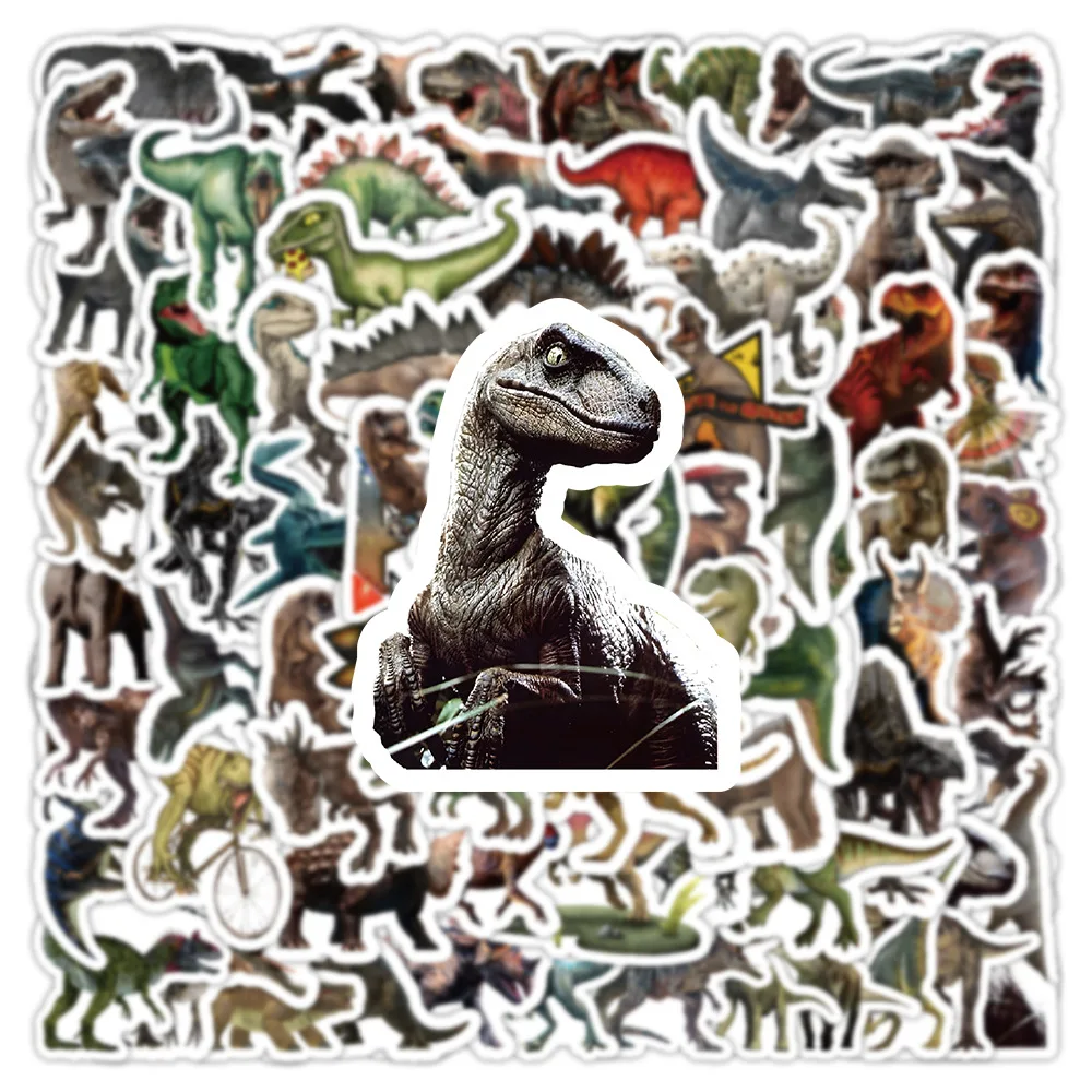 10/30/50/100PCS Cool Jurassic Dinosaur Stickers Graffiti PVC Waterproof DIY Skateboard Laptop Notebook Water Bottle Cartoon Toys