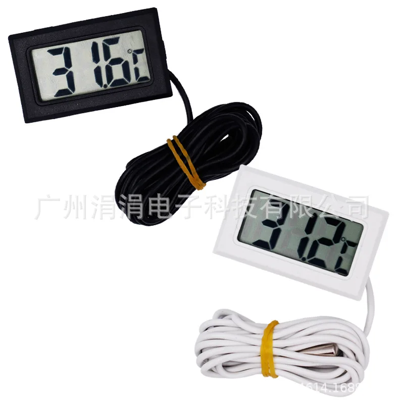 1pc mini digital lcd innen bequem temperatur sensor meter FY-10 die eingebettete elektronische digital anzeige thermometer 1m