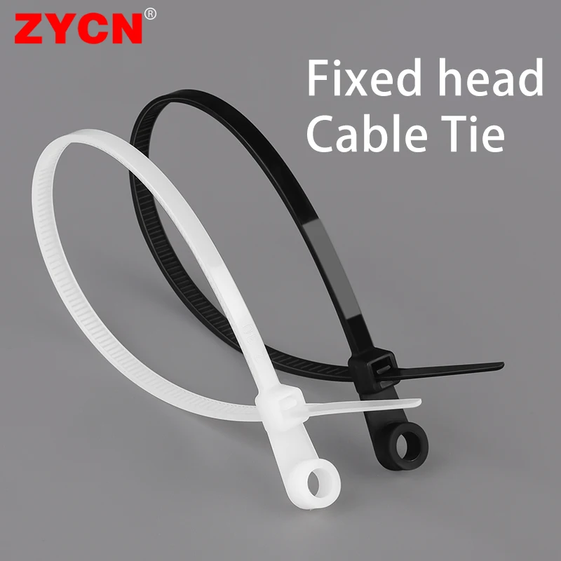100Pcs Cable Ties with Screw Holes Heavy Duty Multi-purpose Cable Strapping Electrical Grad