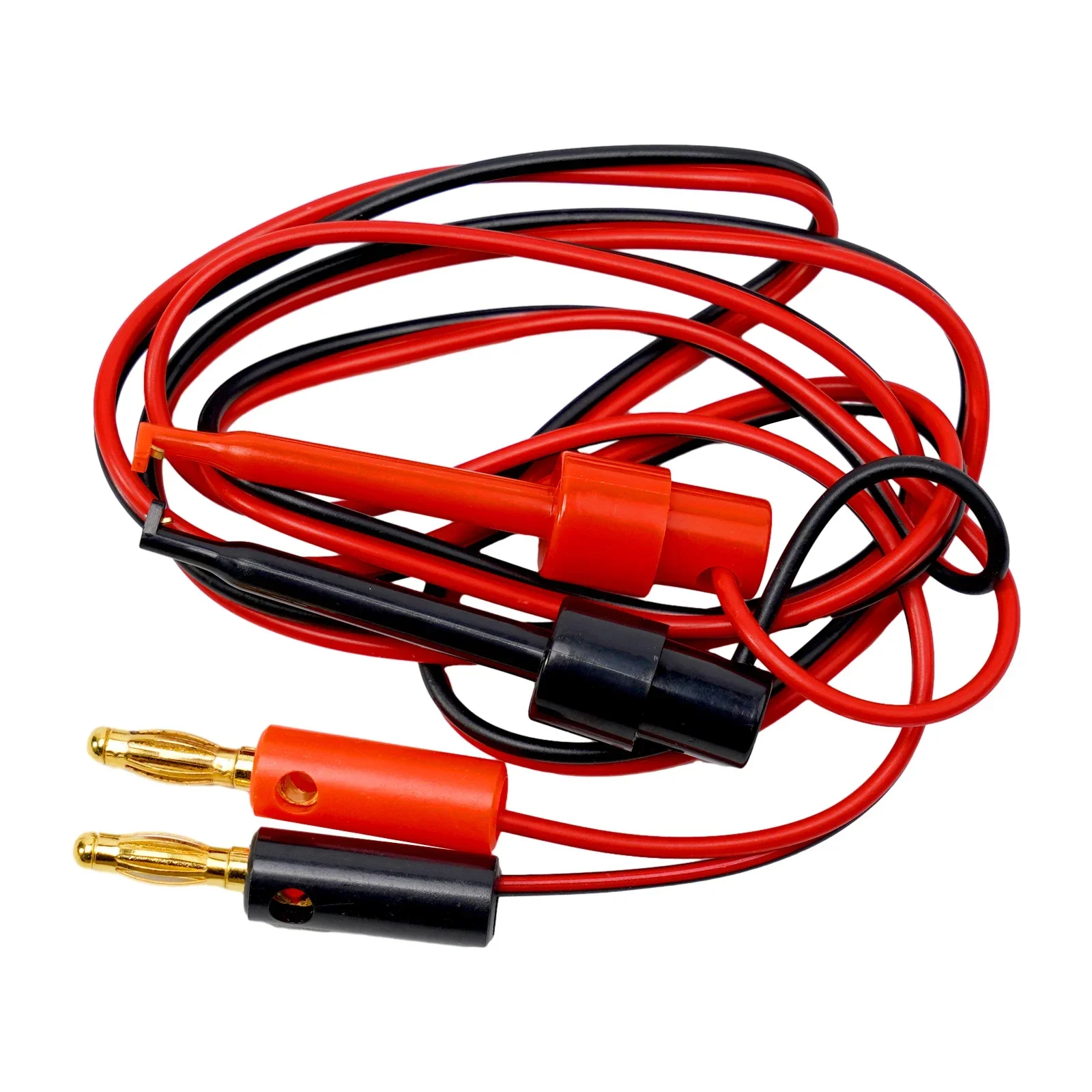 1M 4mm Banana Connector To Hook Clamp Adapter For Multimeter Test Leads Banana-Plug Connector Hook Clamp Adapter Cable