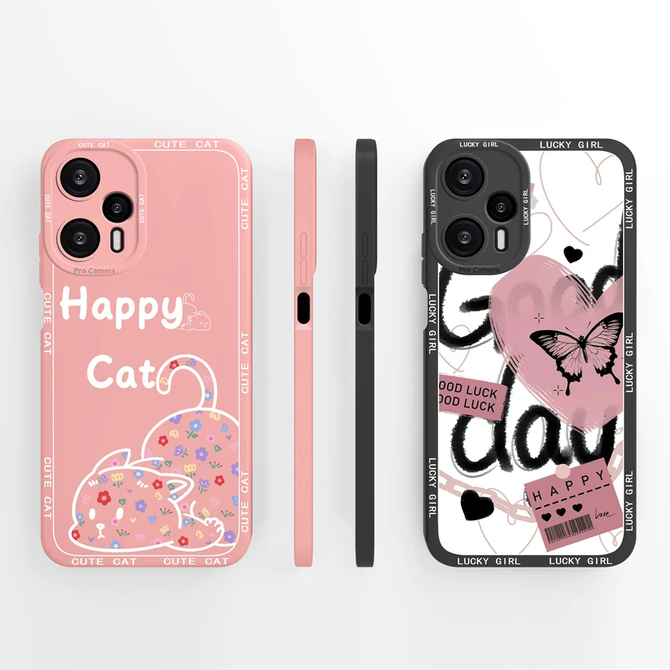 For Xiaomi Poco F5 5G Case Cute Flower Cartoon New Design Style Liquid Silicone Shell For Xiaomi Poco F5 Pro 5G Prevalent Fundas