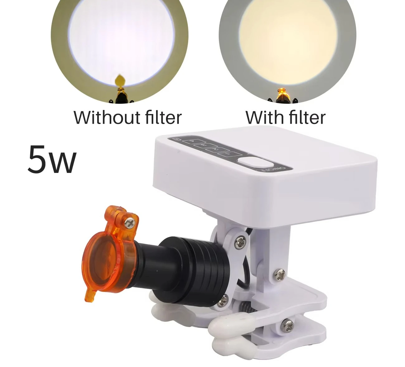 

Portable 5W Wireless LED Headlight 2pcs Batteries Adjustable Brightness for Magnifying Glasses Electric Power