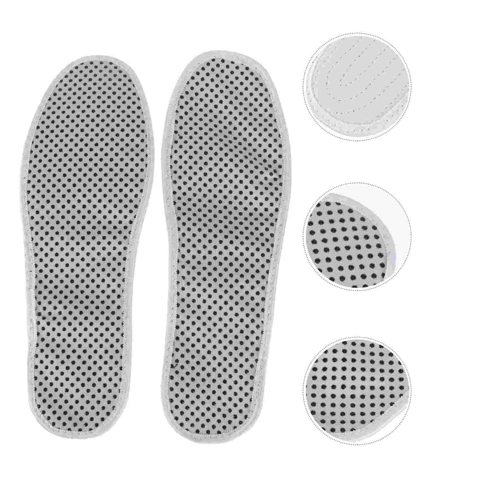 

Pair of Magnetic Therapy Thermal Self-heating Foot Pad Foot Cushion Insoles (White) Magnetic foot pad