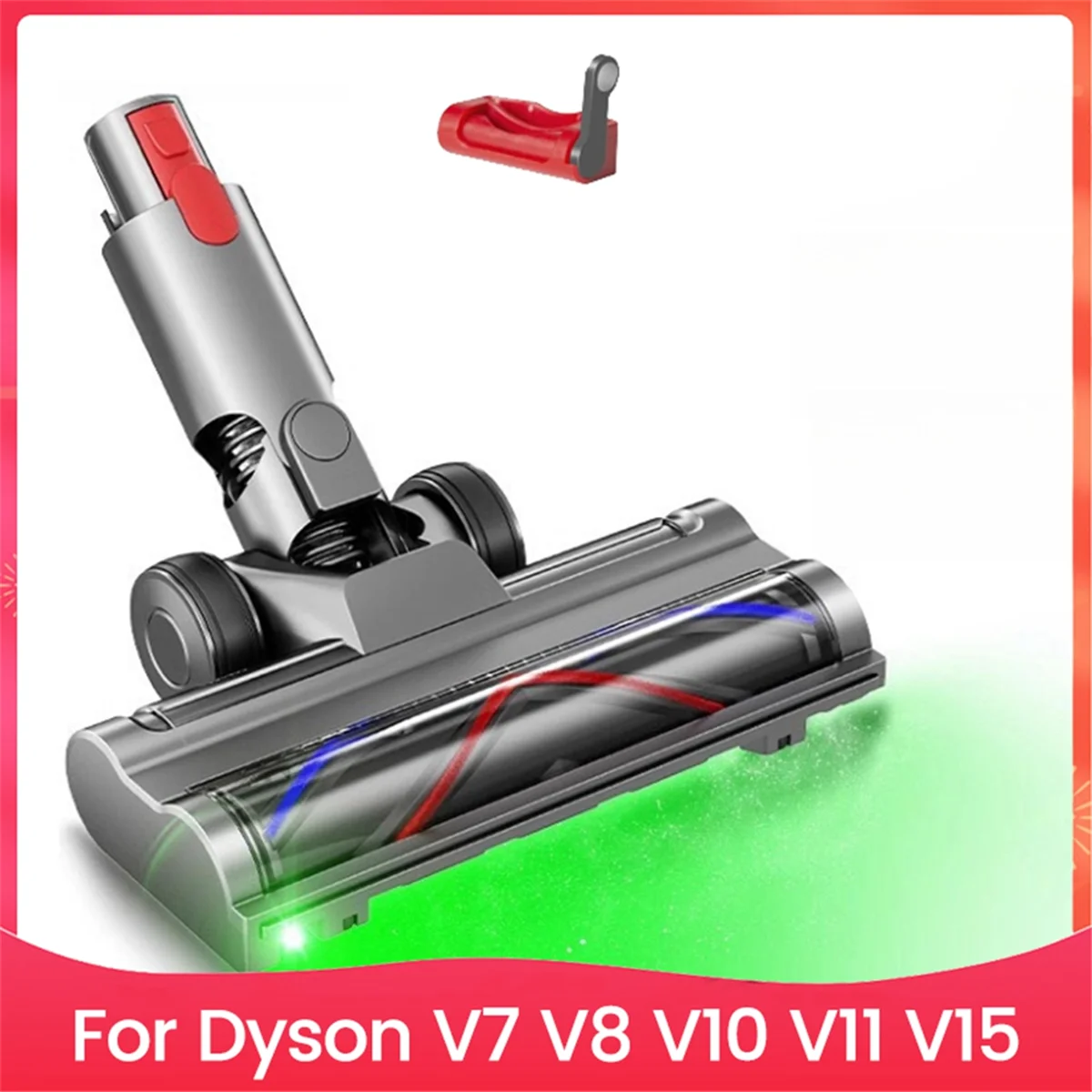 

Щетка с прямым приводом A76Z для пылесосов V7 V8 V10 V11 V15 с обнаружением пыли, зеленым светом для очистки ковров и пола