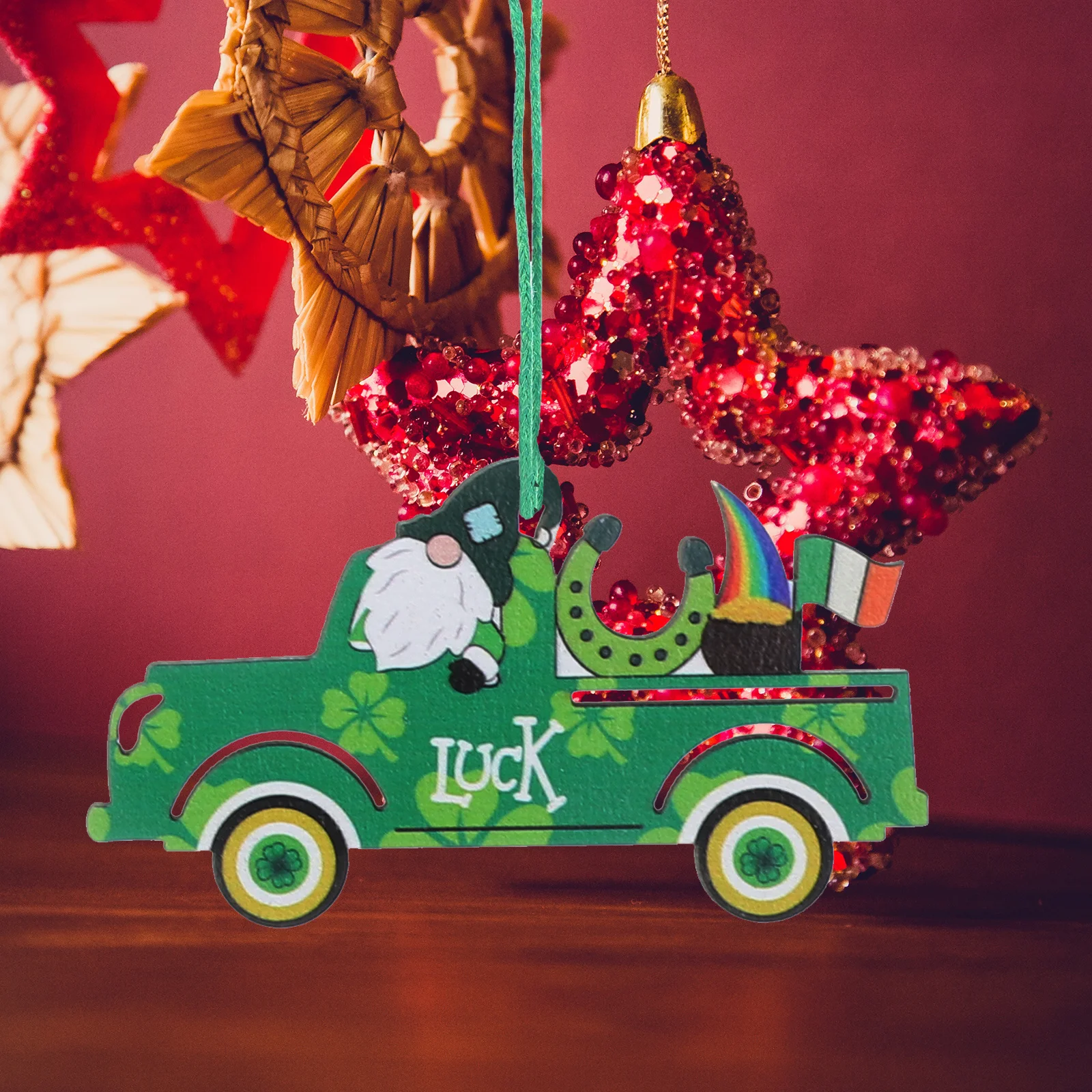 

9Pcs St Patrick's Hanging Decorations Wooden Pendants Festival Party Decor Home Office Shop Malls Festival Scene Hanging