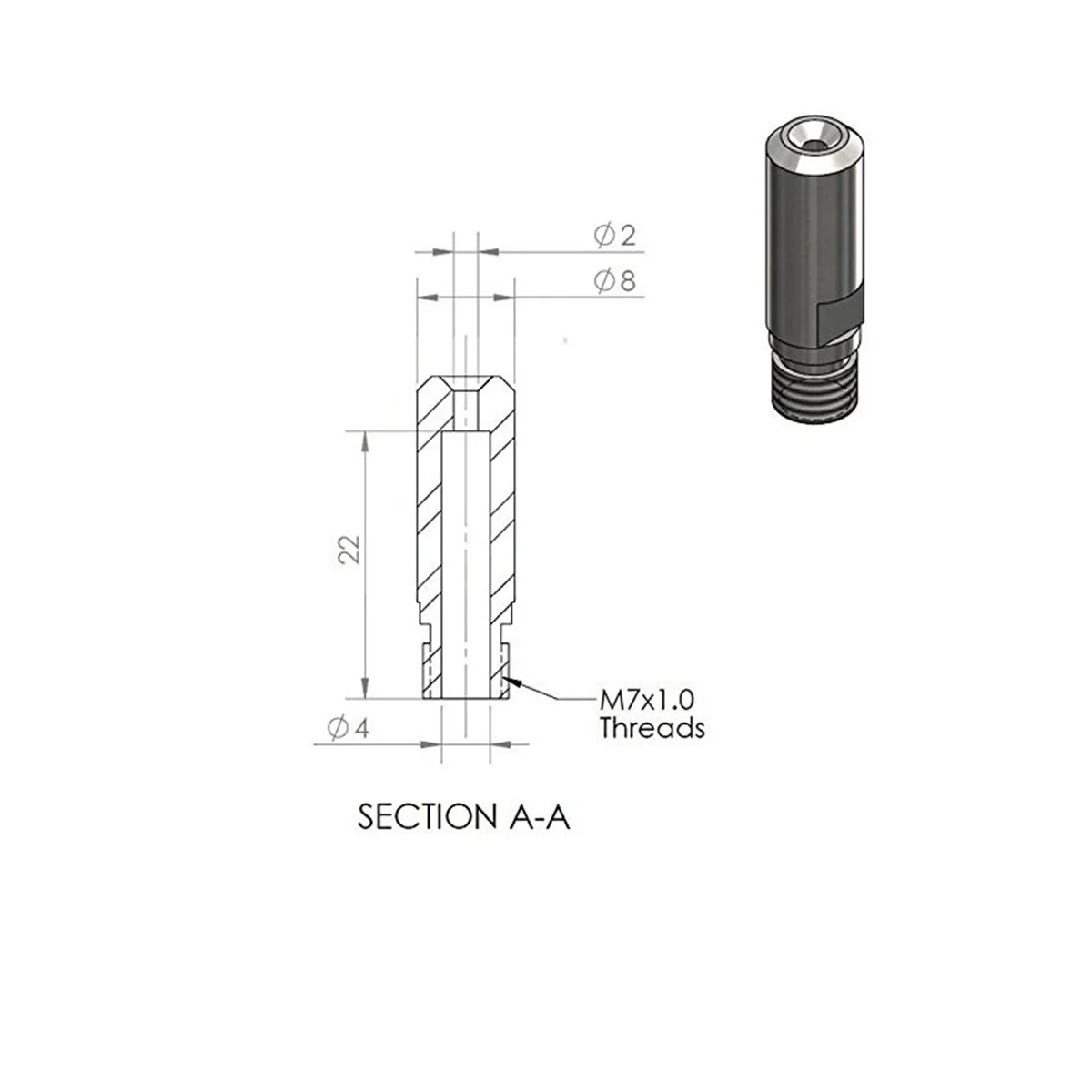 مجموعة الطارد الفضة الساخن نهاية Hotend الطارد M7 فوهة سخان كتلة دائم ثلاثية الأبعاد الطباعة جزء استبدال جزء الطباعة ثلاثية الأبعاد #4
