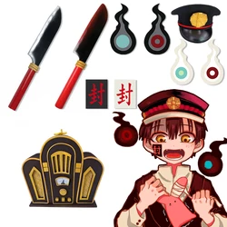 Anime Toilet-bound Hanako-kun Cosplay Props Accessories Yugi Amane Wraith White Rod Yugi Tsukasa Clock Earring Face Sticker