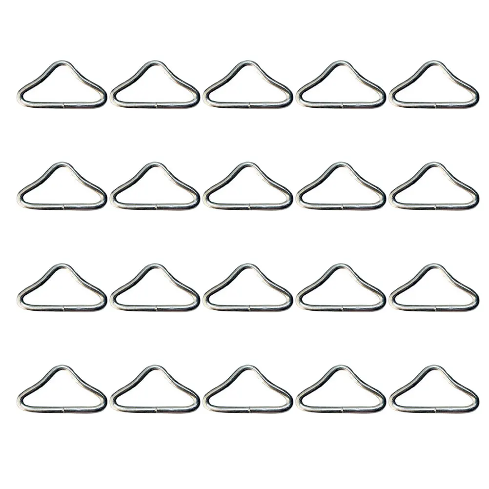 

22pcs Iron Triangle Ring Galvanized Steel Wire Trampoline Parts Accessories High Strength Sturdy Structure Outdoor Activities