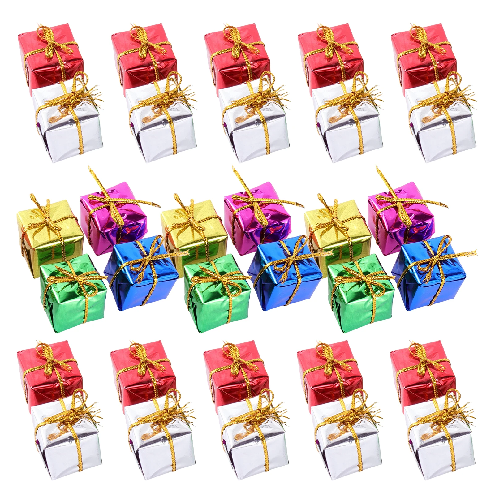 

96 Pcs Hanging Decor Christmas Pendants Decorations Holiday Tree Ornament Mini Gift Boxes DIY Xmas for Crafts