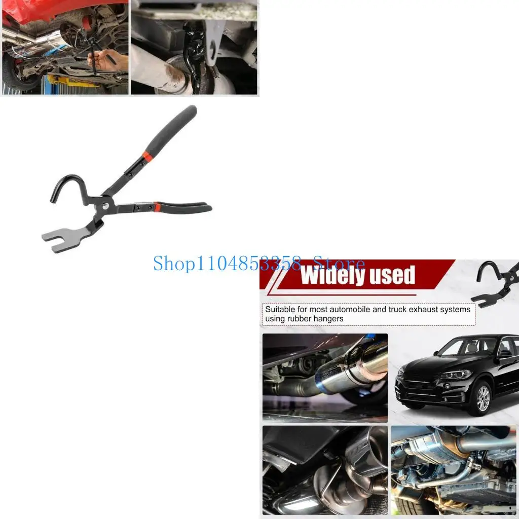 

652F Car Exhaust Rubber Pad Detaching Plier with Unique Hook Designs Exhaust Support Brackets Removal Plier Simple Operate