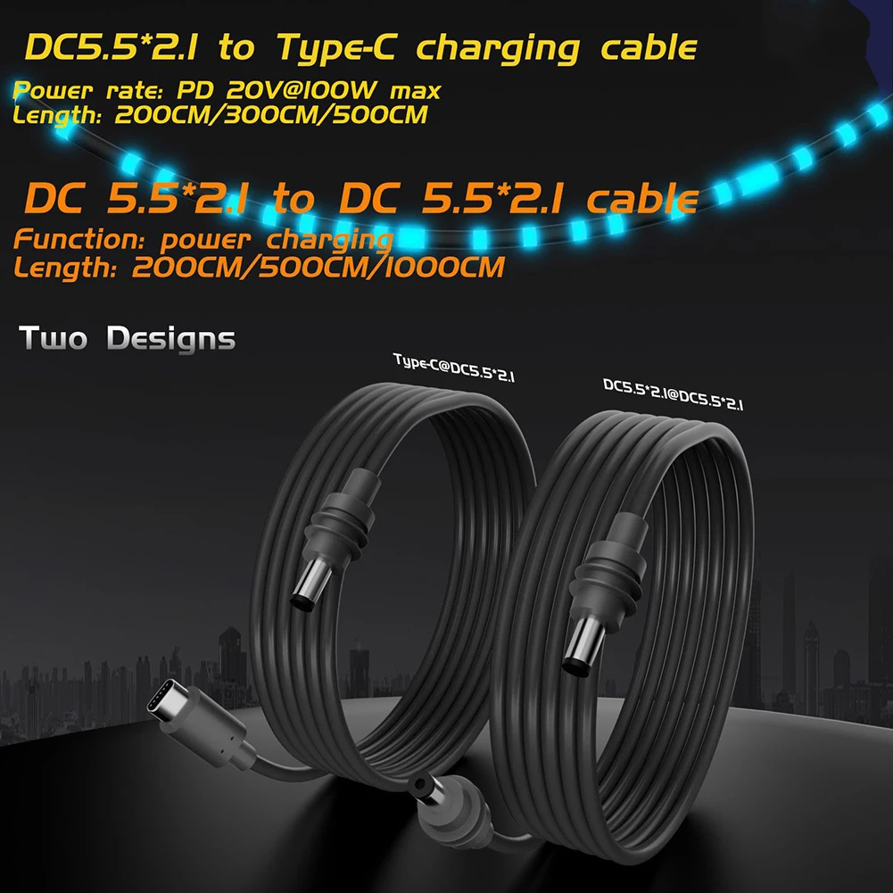 DC Extension Cable Premium Waterproof Power Extension Cord 2M 5M 10M For Starlink Mini Versatile Compatibility DC Cable Hot Sale