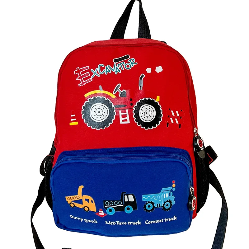 Sac à dos de voiture de dessin animé pour garçons, sac à dos léger Oxford grill, sac à dos brodé personnalisé, tendance mignonne, maternelle