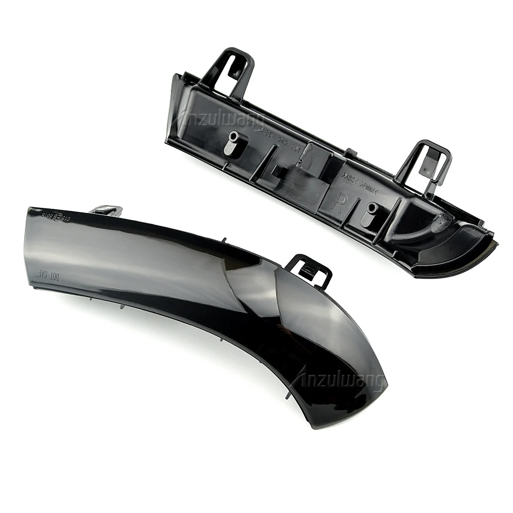Black For VW GOLF 5 GTI V MK5 Jetta Passat B5.5 B6 Sharan Superb EOS Dynamic LED Turn Signal Light Side Wing Mirror Indicator
