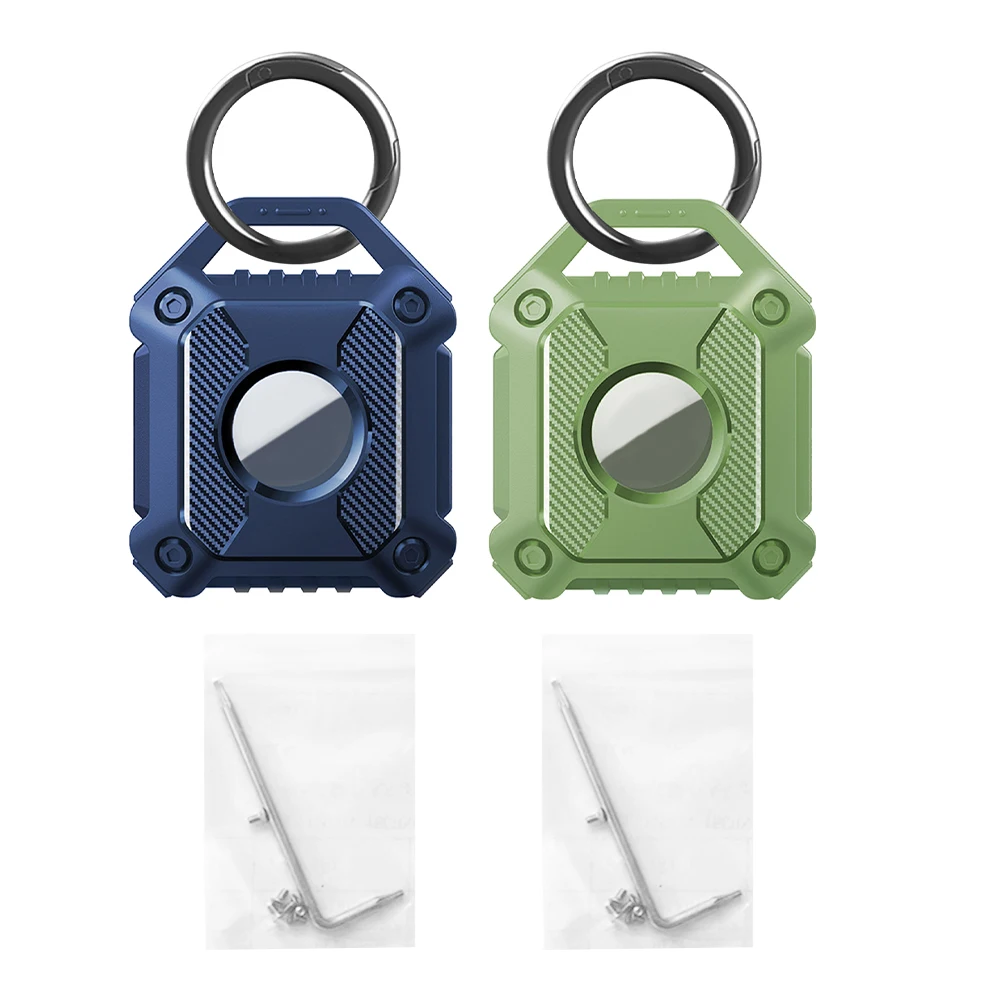 2 stücke abdeckung gps tracker ip67 wasserdichte kratz feste schutzhülle mit schlüssel ring gepäck tasche tpu halter fit für airtag