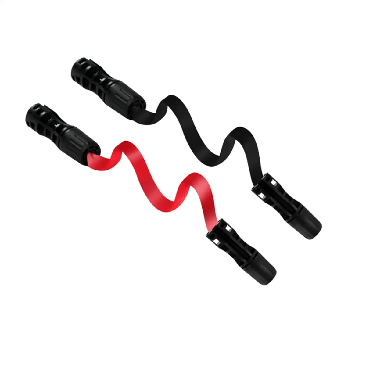 1Pair Solar Panel Flat Photovoltaic Extension Cable for Connecting Inverters Photovoltaic Installation Connection Line