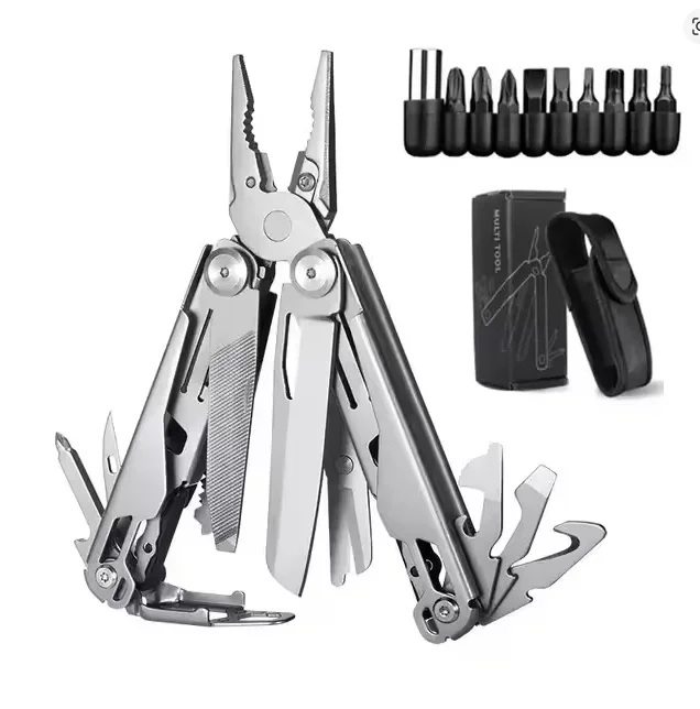 Outdoor Camping EDC Combination Repair Tool Cutter Features Kits Brand New 420 Stainless Steel Portable Multitool Folding Pliers
