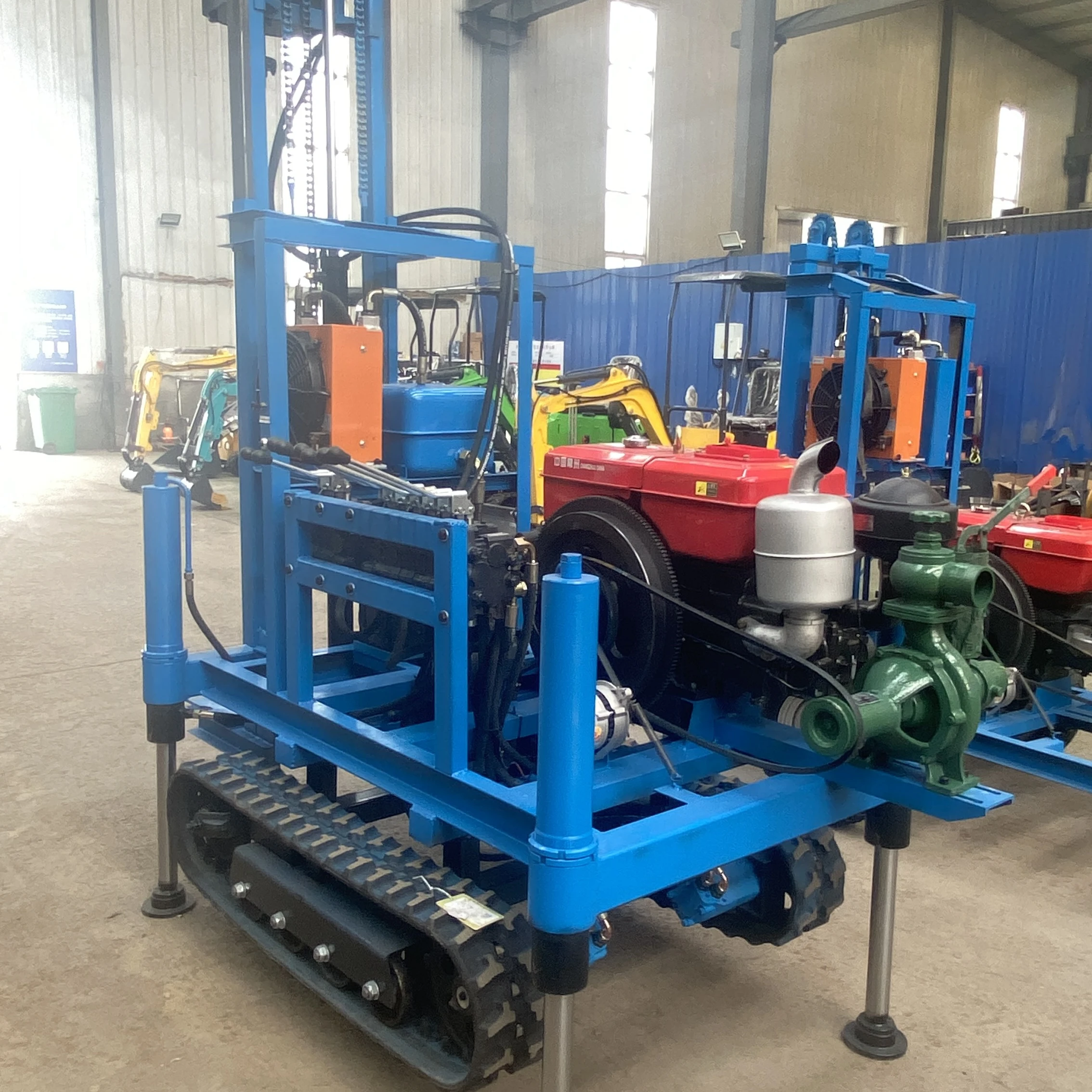 Factory Hot Sale Water Well Drilling Rig 100 Meters Deep Wheeled Water Well Drilling Rigs Underground Water Rig Drilling Machine