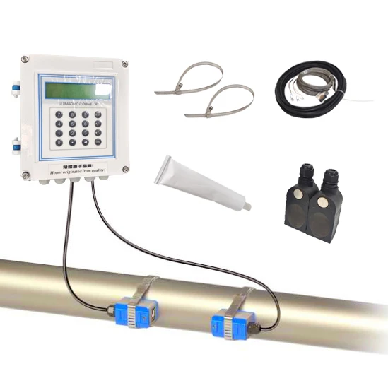 

Clamp on pipe type wall mounted ultrasonic water flow meter sensor price