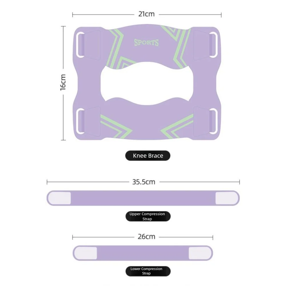 حزام رضف من البوليستر، حزام قابل للتعديل، أشرطة مزدوجة، دعامات الركبة الرياضية، دعم ضغط قابل للتنفس