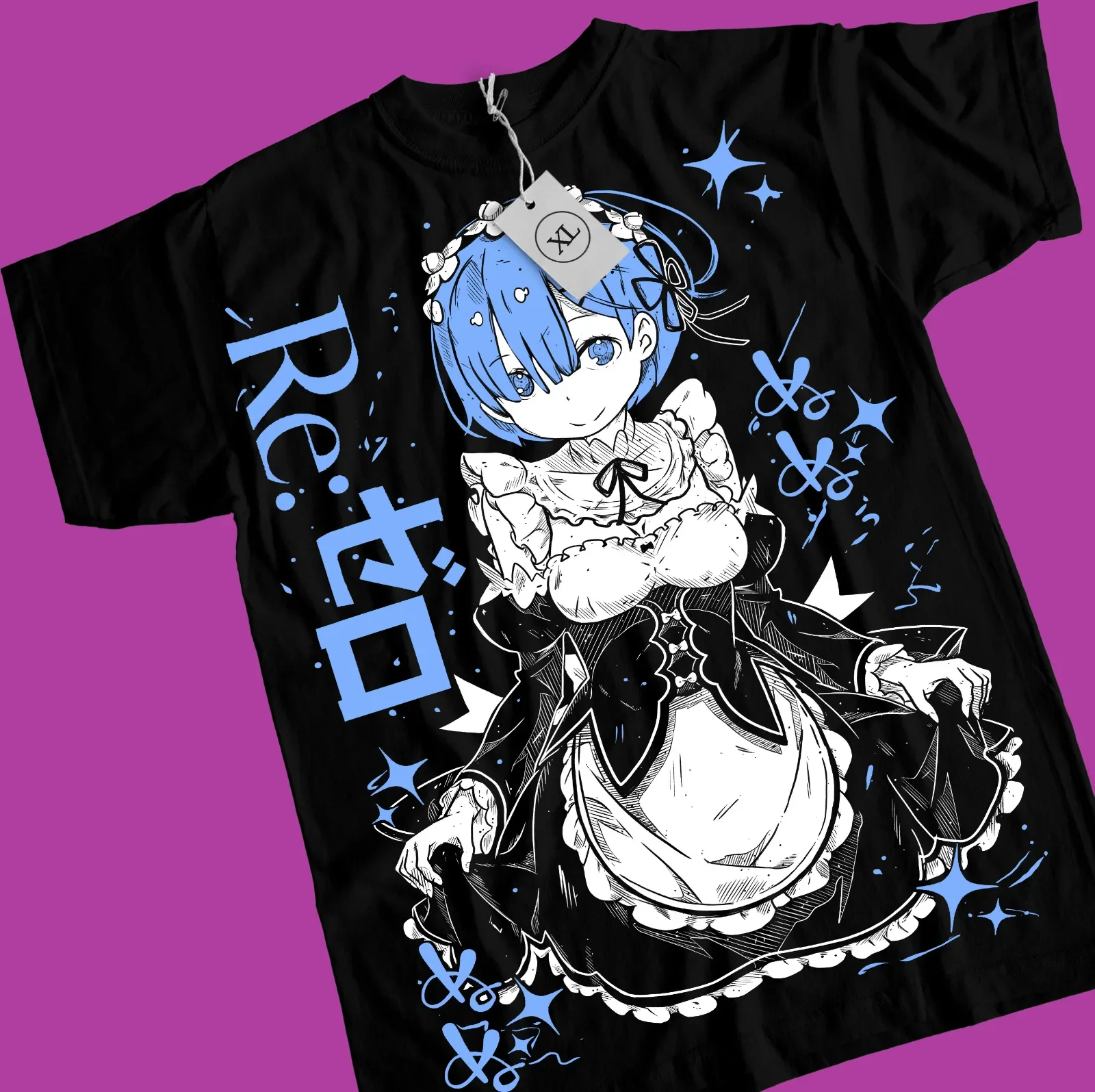 

Рубашка Re:Zero, футболка Re Zero, Эмилия, рам, японская, манга, аниме футболка
