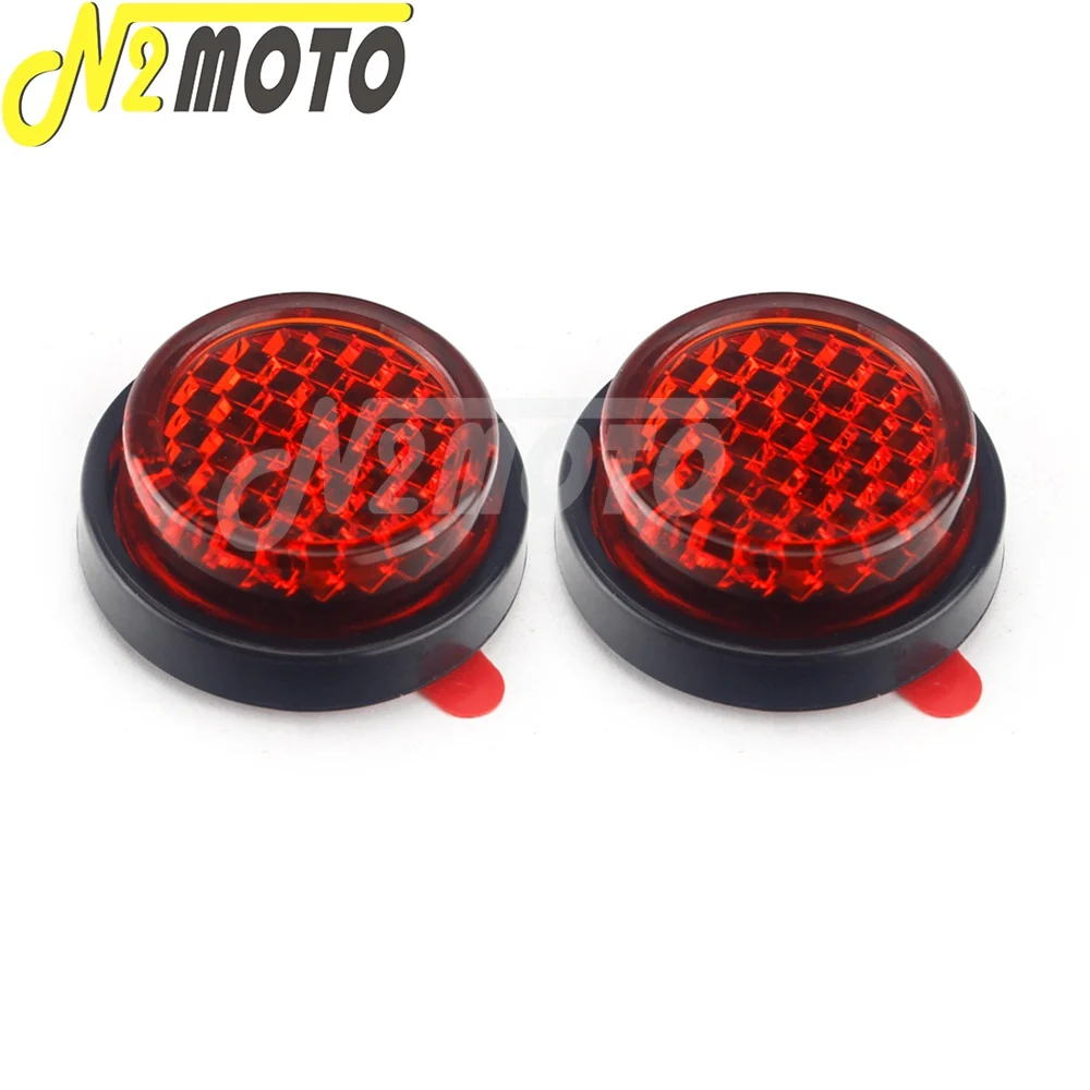 2/4/8 قطعة دراجة نارية لوحة أرقام مستديرة MOT عصا ذاتية اللصق على و الترباس على عاكس للطراد بجولة السلامة الخلفية عاكسة