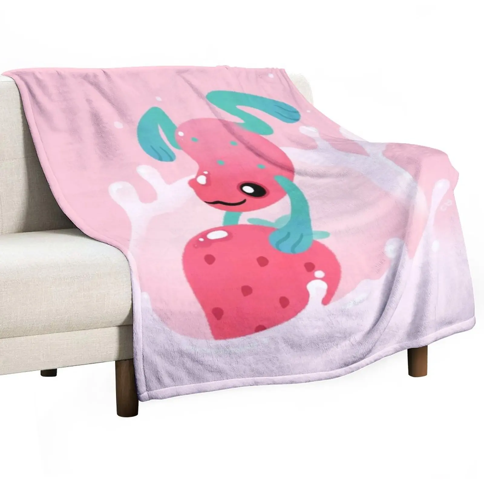 

Strawberry poison milk 1 Throw Blanket Blankets For Sofas Summer Bedding Blankets Retro Blankets