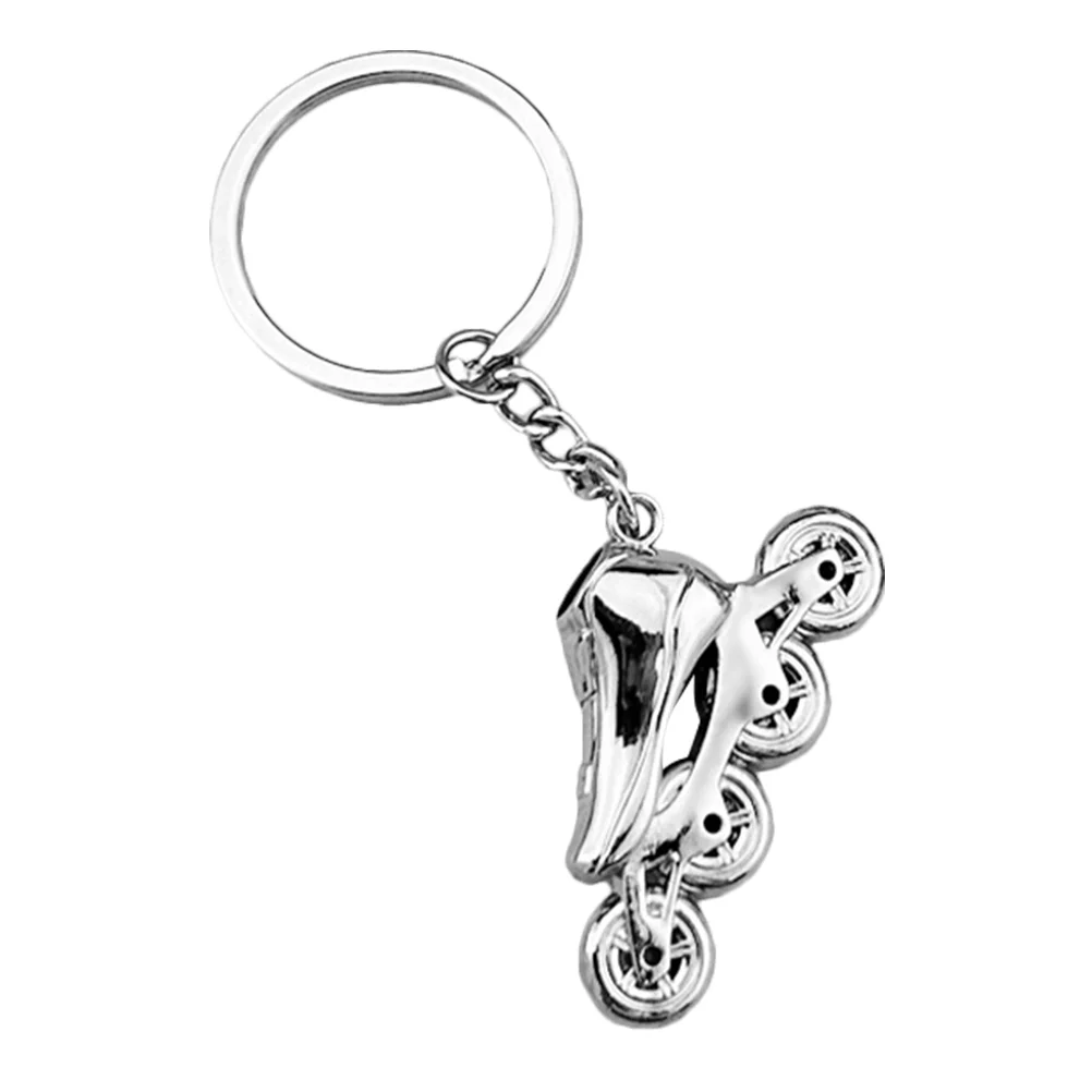 Roller Skate Keychain Skating Decorate Silver Chains Party Favors Zinc Alloy for Wallet