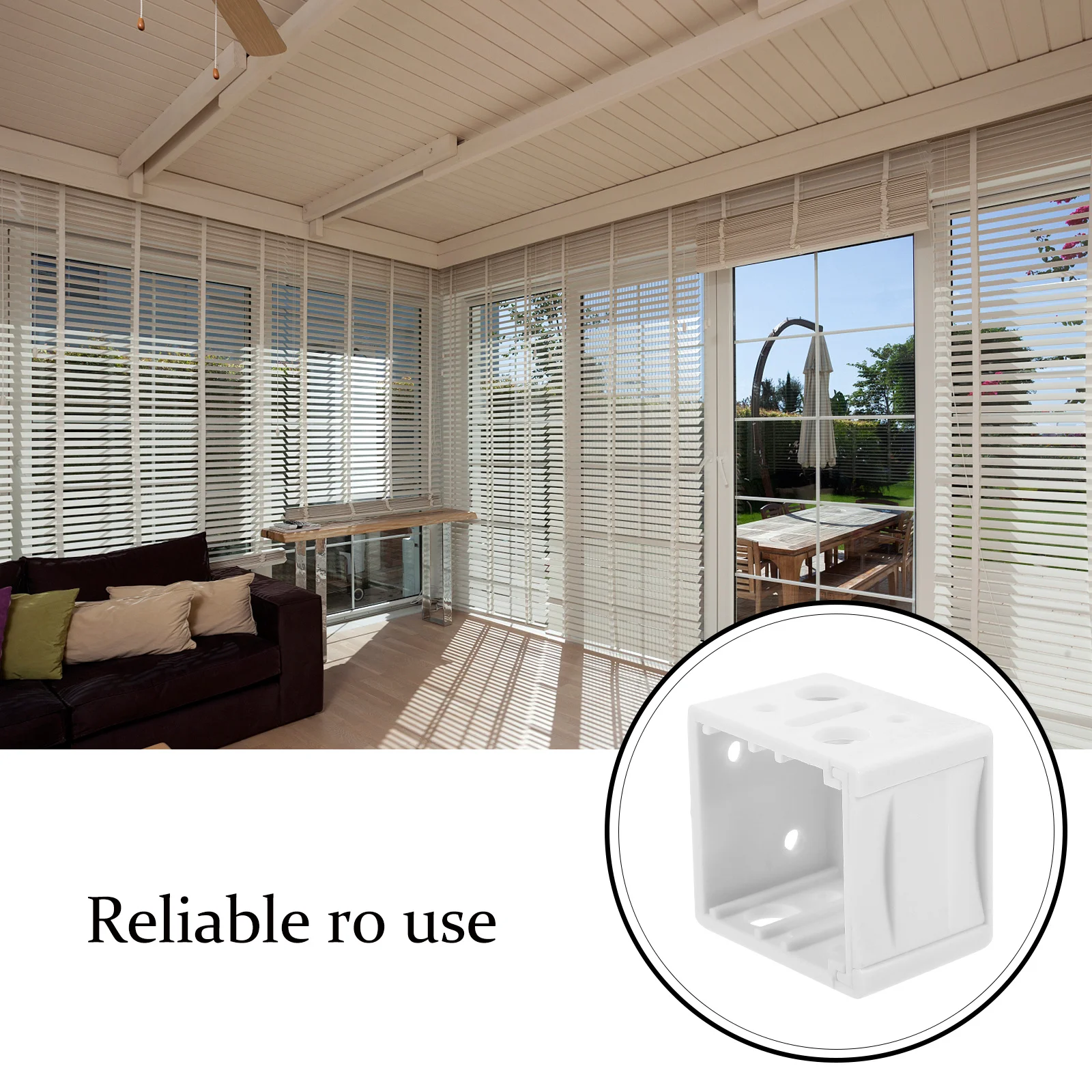 

4pcs Blind Brackets White Profile Box Mount For Window Blinds Headrail Support Vertical Horizontal Mini Wall Bracket Abs Curtain