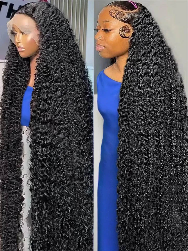 

Deep Wave 13x6 13x4 Lace Frontal Wig 360 HD Full Lace Front Water Wave Wig Curly Human Hair 7x5 Glueless Lace Front Wigs Wear Go