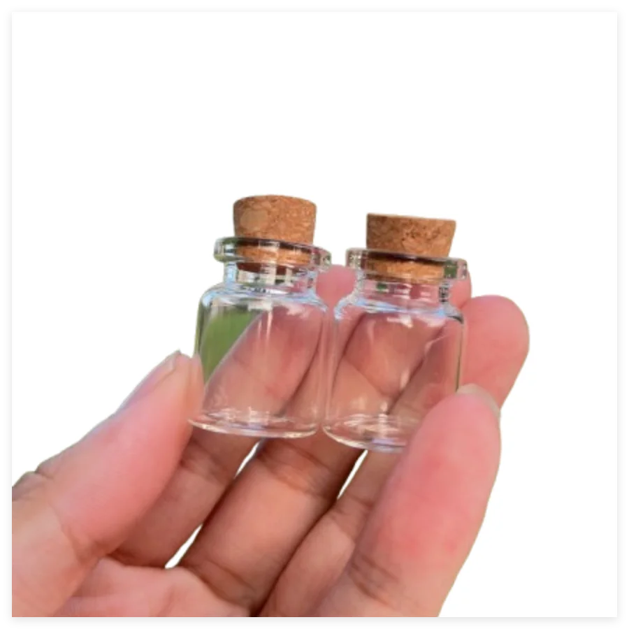 50/100 Pcs 5ml Small Decor Glass Bottle 12×22×30mm DIY Crafts DECORATIVE SMALL JARS Mini Glass Bottles Glass Test Tube