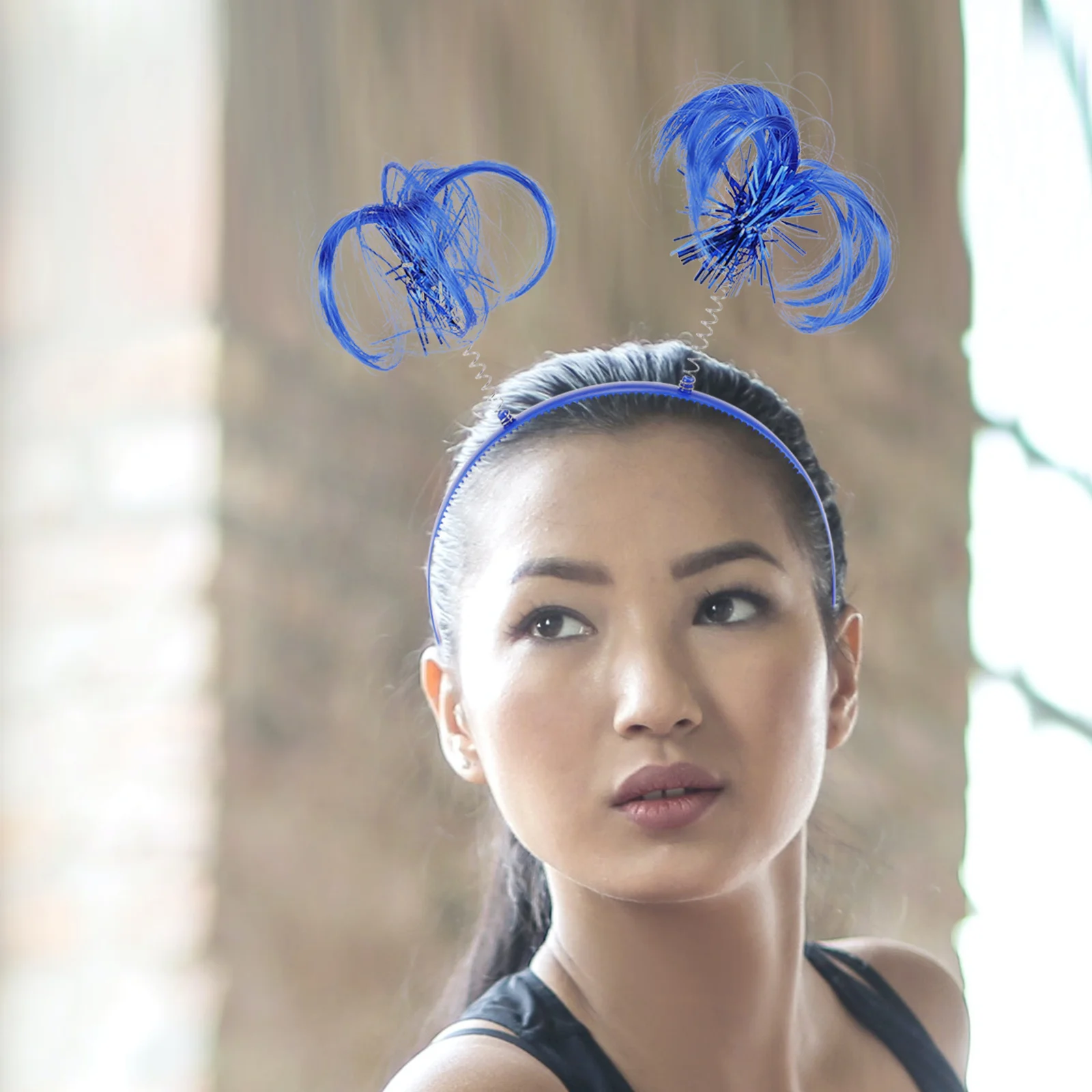 

6pcs Blue Headband Kids Hair Hoop Accessories Durable Plastic Children Headbands Party Christmas New Year Decor Hair nament