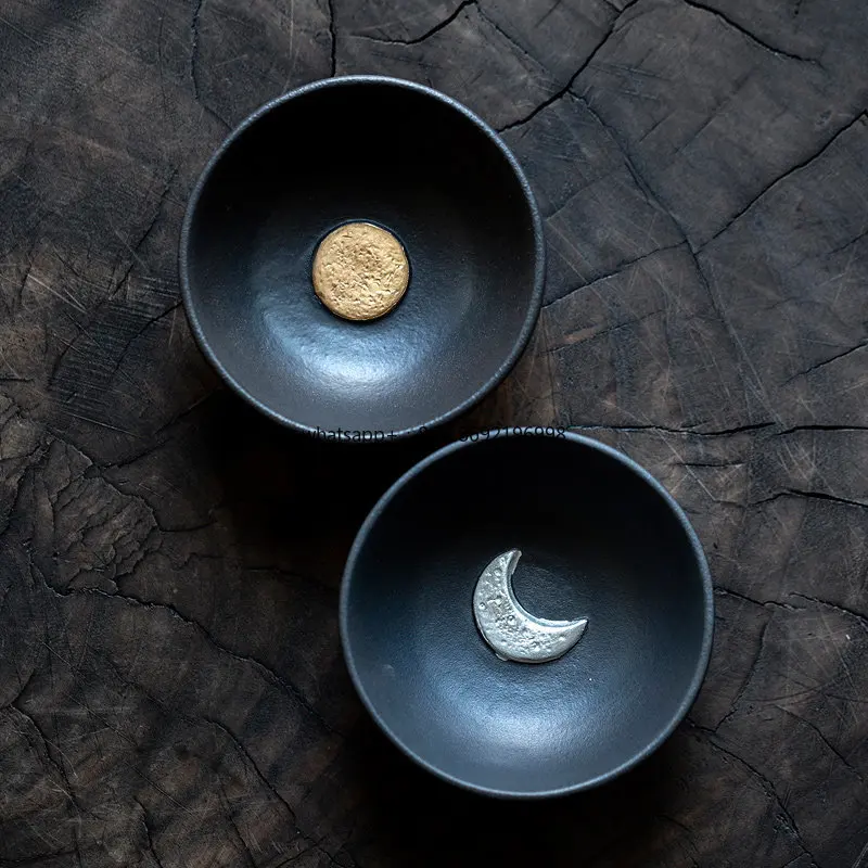Ceramic Hand-painted Gold and Silver Teacup Kung Fu Tea Set Master Cup High-end Personal Special Tea Brewing Tea Cup Single Cup