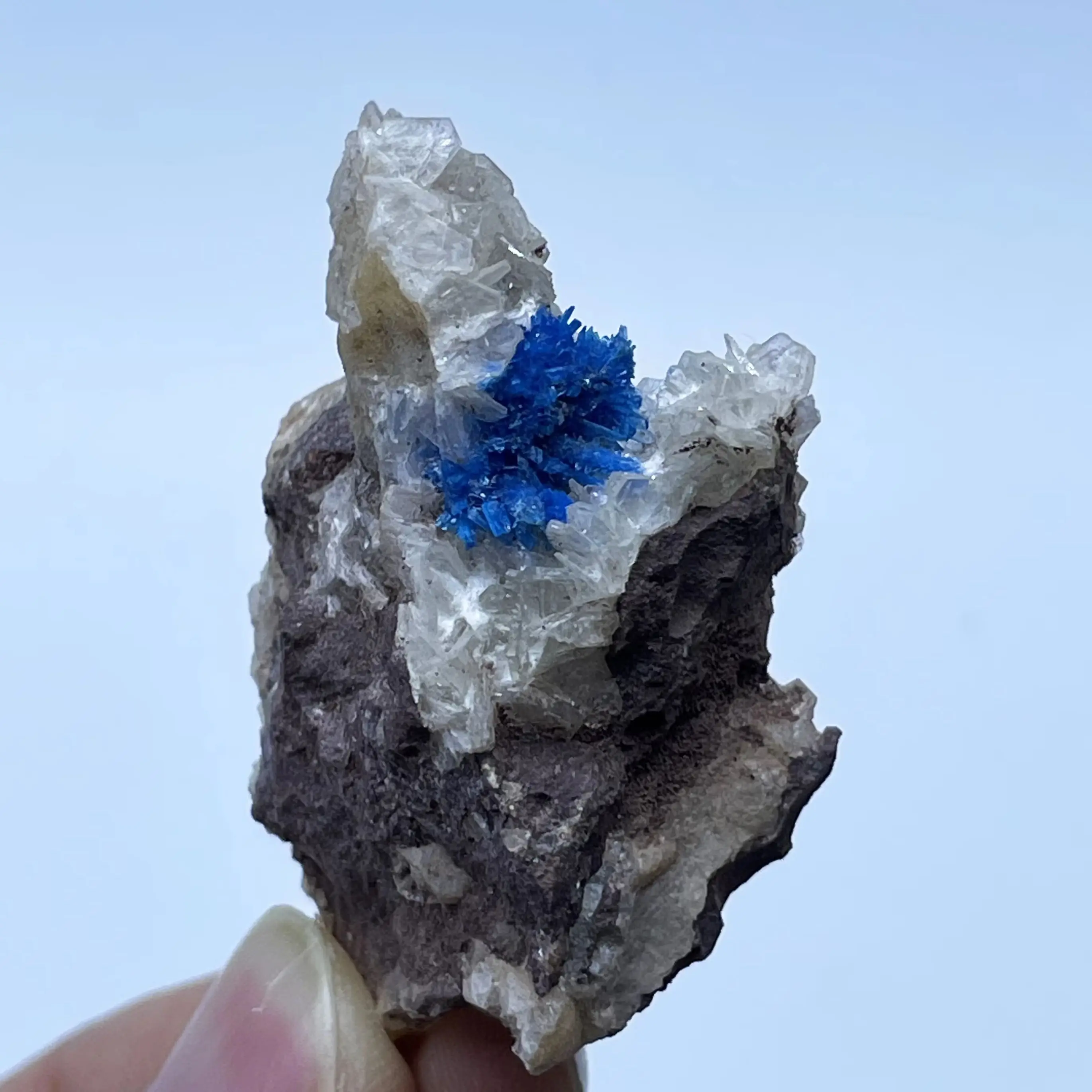 Natural Cavansite Raw Mineral Specimen Quartz Crystal Rock Healing Stone Home Decor Gift from India