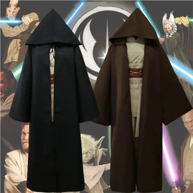 

★Halloween Cosplay Costume Cos Gift Anakin Skywalker Jedi Warrior Darth Vader Adult Hooded Men's Robe Cloa 2026 New ♥Look Me ←_←