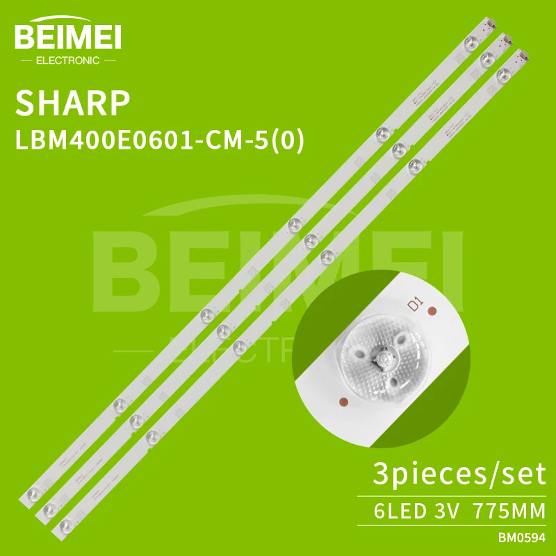 LED Backlight Strip LBM400E0601-CM-5(0) backlight light bar of led television sharp backlight tv strip 3pcs/set