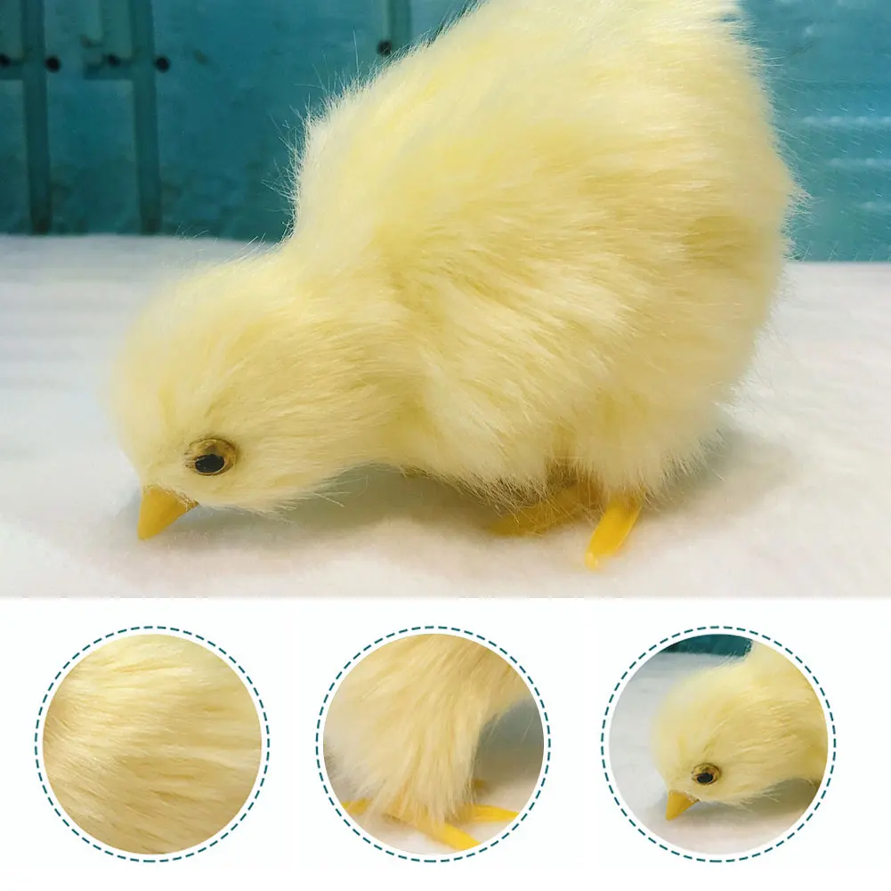 Easter Gift Imitation Chick Plush Toy - Soft Furry Chicken Model for Kids  Animal Cognition Learning Tool