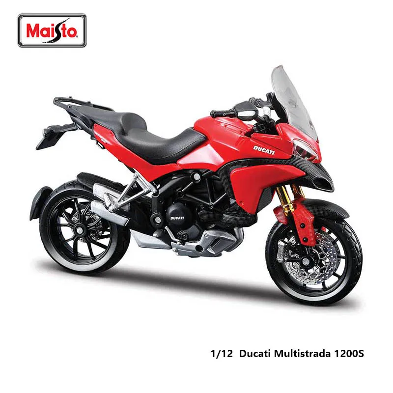 Maisto-motocicleta Ducati Multistrada 1200S, modelo de fundición a presión, juguete estático, tanque de combustible de Metal, Colección genuina, 1:12