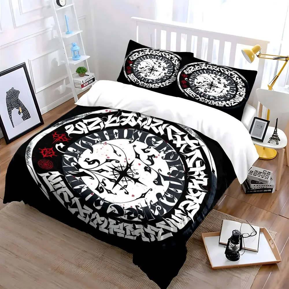 Mystic Pattern Three-Piece Set Soft Comfortable Duvet Cover Bedding Set Included 1*Duvet Cover & 2*Pillowcases, gift