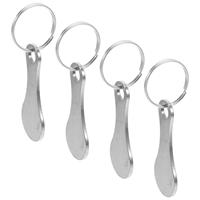 4Pcs Stainless Steel Shopping Cart Keychain Tokens Trolley Coin Holder For Keys Bag Rolling Cart Accessories Fake Quarter Token